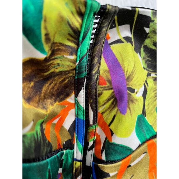 MILLY Tropical Print Sheath Dress Multi colored Floral Bodycon Dress Sz 4 - Picture 7 of 12